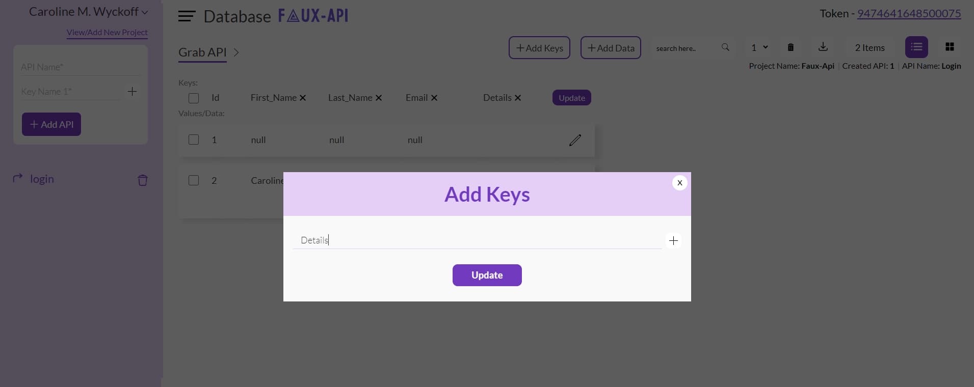Add Keys