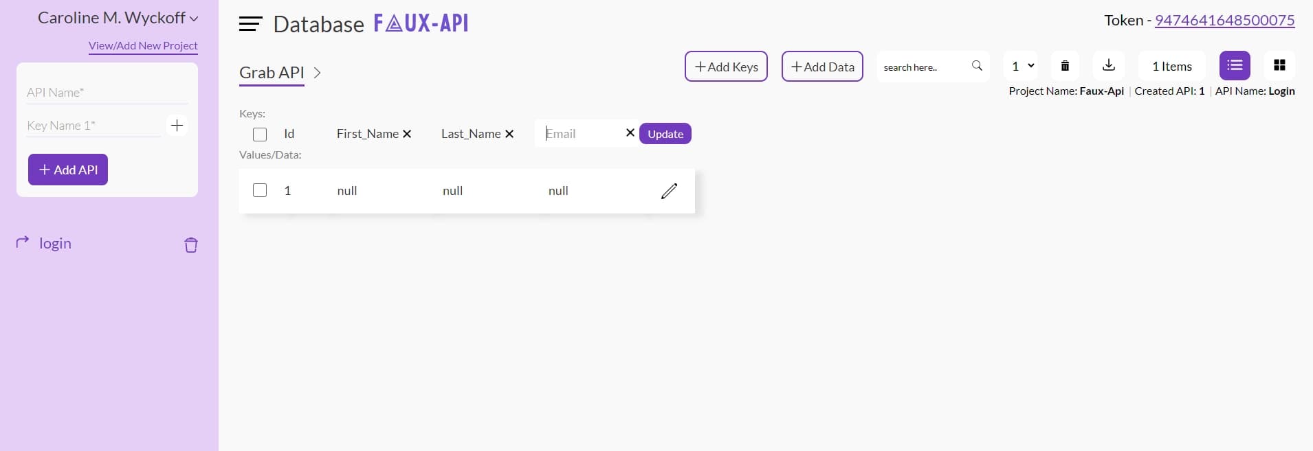 Update Key Directly